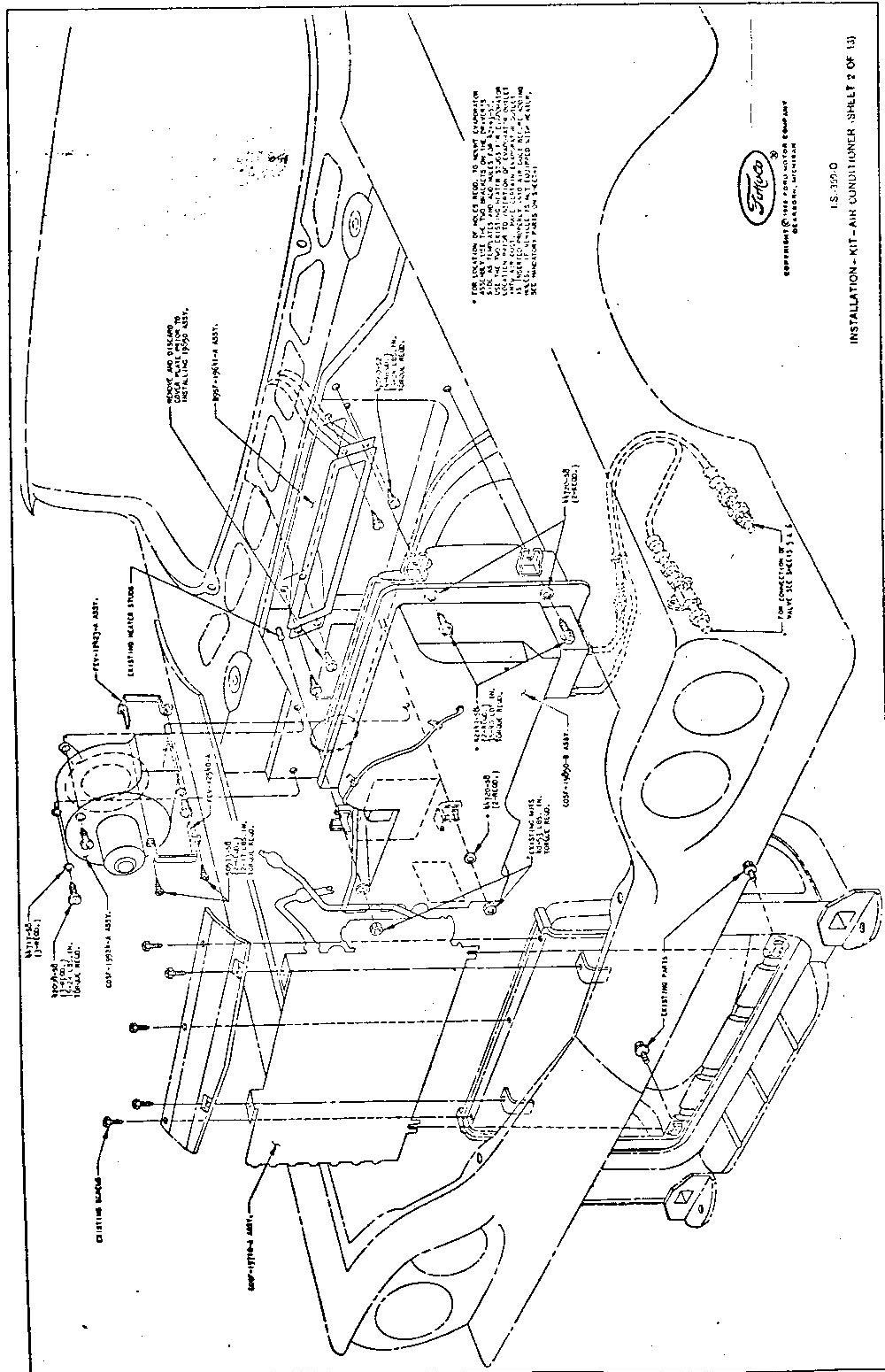 AirConditioning Installation Instructions For 1960 Thunderbird